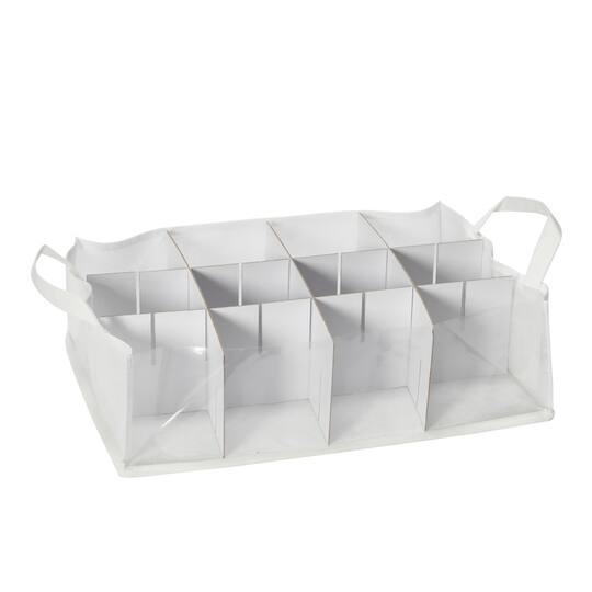 Household Essentials Red & White Ornament Storage Box